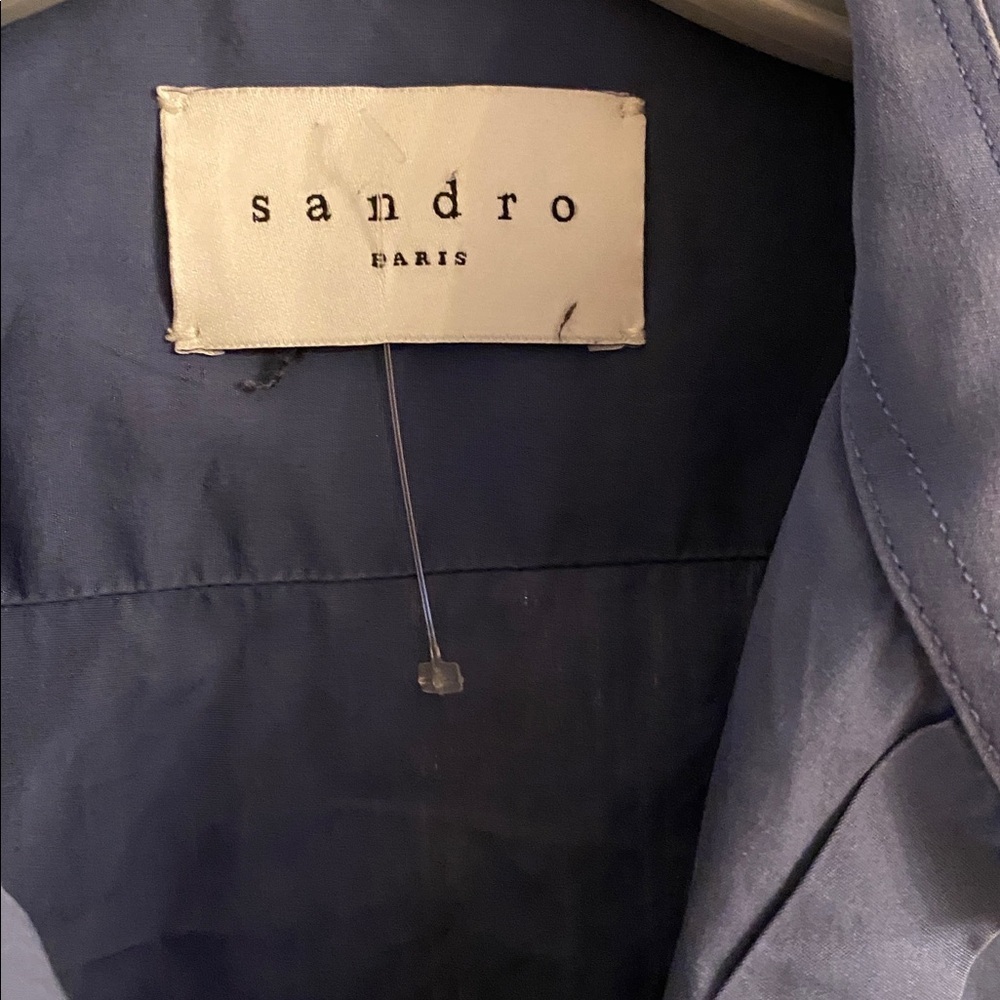 Sandro Navy Shirt size 38 - Picture 3 of 3